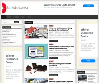 Sriadslanka.com(Free Online classified ads advertising website in Sri Lanka) Screenshot