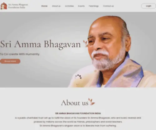 Sriammabhagavanfoundationindia.org(Sri Amma Bhagavan Foundation India) Screenshot