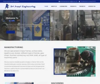 Sriannaiengineering.com(Heavy Machining & Fabrication In Chennai) Screenshot