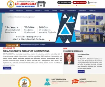 Sriarunodayawgl.com(SRI ARUNODAYA COLLEGE) Screenshot