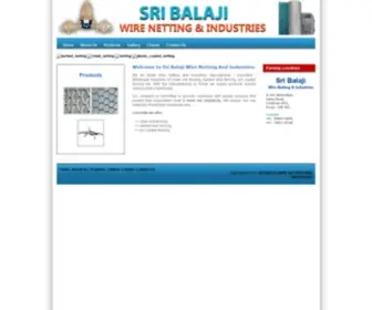 Sribalajiwirenetting.com(SriBalajiwirenetting Manufacturer of chain link fencing) Screenshot