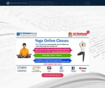 Srichaitanyaschool.net(Sri Chaitanya Schools) Screenshot