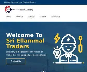 Sriellammaltraders.com(Electrical services and installation) Screenshot