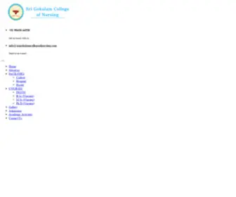 Srigokulamcollegeofnursing.com(Sri Gokulam College Of Nursing) Screenshot