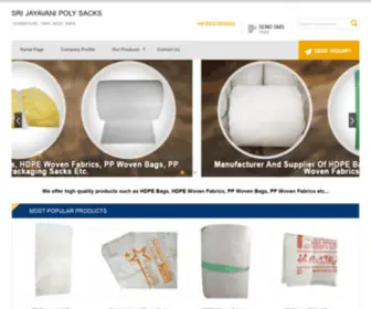 Srijayavanipolysacks.com(Woven Sack Manufacturer in Coimbatore) Screenshot