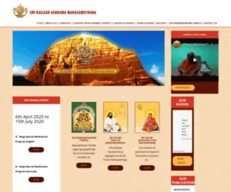 Srikailashashrama.org(Sri Kailash Ashrama Mahasamsthana) Screenshot