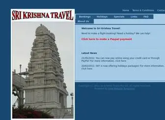 Srikrishnatravel.com.au(Sri Krishna Travel) Screenshot