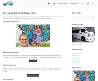 Srilankacaranddriverhire.com(A Guide to Car and Driver Hire in Sri Lanka) Screenshot