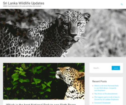 Srilankasafaris.co(Wildlife Travel Specialists in Sri Lanka and Indian Sub Continent) Screenshot