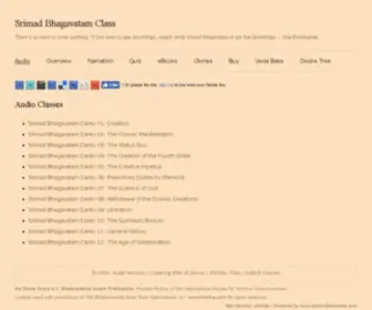 Srimadbhagavatamclass.com(Srimad Bhagavatam Audio Classes) Screenshot