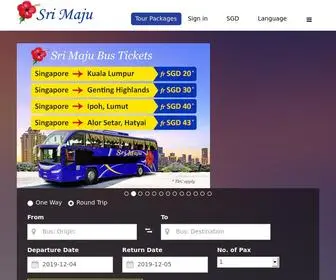 Srimaju.com(Bus tickets Online Booking to Malaysia & Singapore) Screenshot