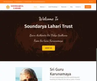 Srimeru.org(Soundarya Lahari Trust) Screenshot