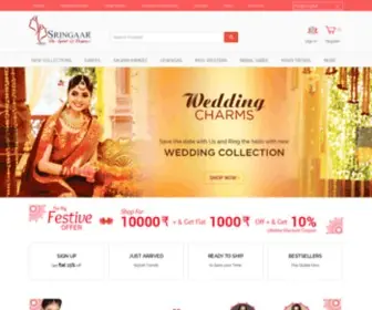 Sringaar.com(Saree Salwar Lehenga Exporter and Online Shopping Store) Screenshot