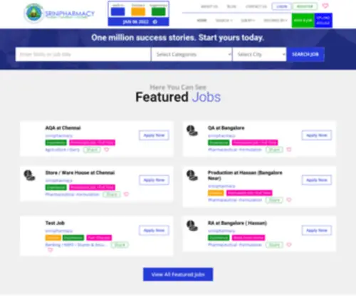 Srinipharmacy.com(Srini Pharmacy Jobs) Screenshot