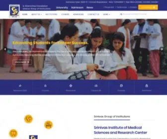 Srinivasgroup.com(Srinivas Group of Institutions) Screenshot