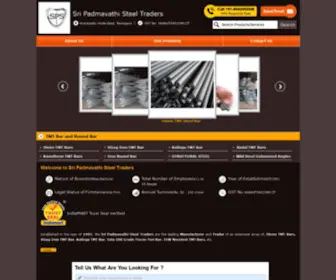 Sripadmavathisteels.com(Sri Padmavathi Steel Traders) Screenshot