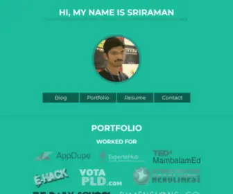 Sriraman.in(Passionate Web Developer) Screenshot