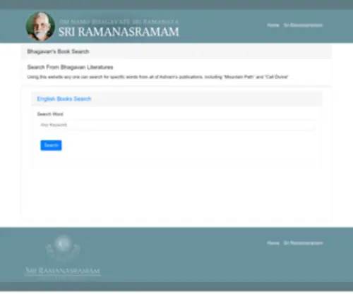 Sriramana.org(Sri Ramanamaharshi) Screenshot