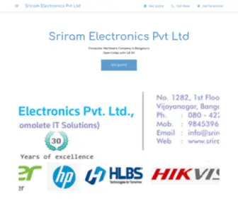 Sriramelectronics.com(Sriram Electronics Pvt Ltd) Screenshot