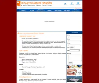 Srisuryadentalhospital.com(Sri Surya Dental Hospital) Screenshot