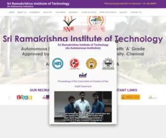 Srit.org(Sri Ramakrishna Institute of Technology) Screenshot