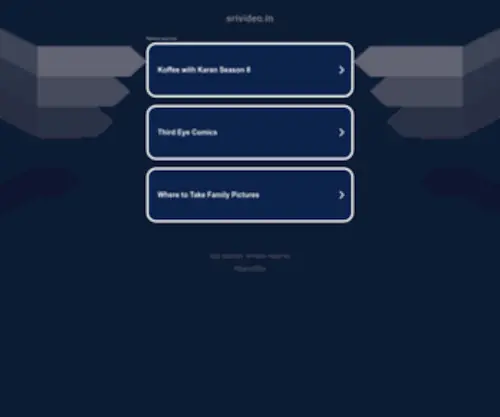 Srivideo.in(Provides FREE online service for webmasters and site owners) Screenshot