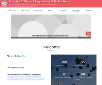 Srividyaengg.ac.in(SVCET) Screenshot