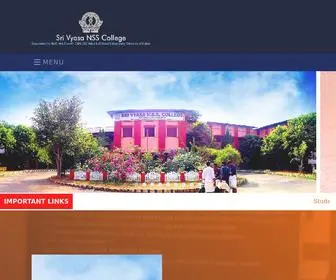 Srivyasanss.ac.in(Sree Vyasa NSS Collage) Screenshot