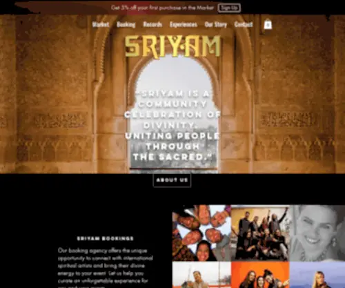 Sriyam.com(Sriyam is a community celebration of Divinity) Screenshot