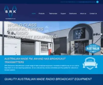 Srkelectronics.com.au(Pro FM/AM/VHF/UHF Radio Broadcast Equipment Manufacturer AUS) Screenshot