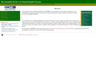 SRMHP.org(Scientific Review of Mental Health Practice) Screenshot