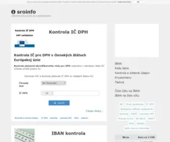 Sroinfo.eu(Užitočné informácie pre podnikateľov) Screenshot