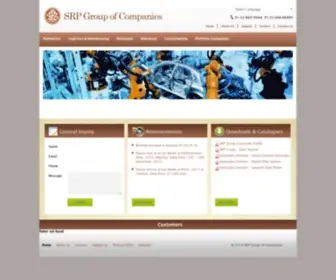 SRPgroup.co.in(SRP Group comprises over 7 operating companies in several business sectors) Screenshot