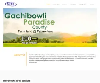 SRrfortuneinfra.in(Residential Plots and Farm Land for Sale in Hyderabad) Screenshot