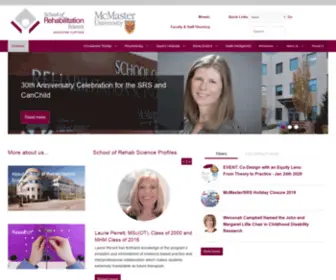 SRS-Mcmaster.ca(School of Rehabilitation Science) Screenshot