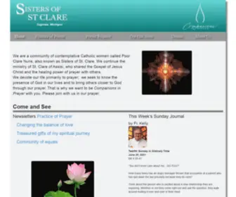 SRSclare.com(Sisters of St) Screenshot