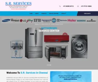 Srserviceschennai.com(Whirlpool best services in chennai) Screenshot