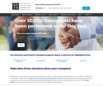 SRTR.org(Find and Compare Transplant Programs) Screenshot