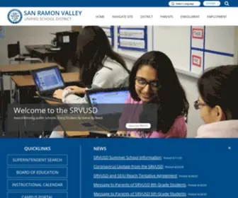 Srvusd.net(San Ramon Valley Unified School District) Screenshot