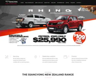 SSangyong.co.nz Screenshot