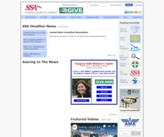 SSA.org(The Soaring Society of America's web site) Screenshot