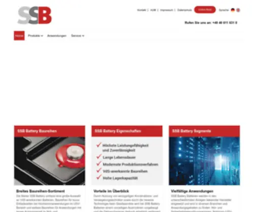 SSB-Battery.com(SSB Battery) Screenshot