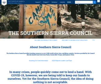 SSCbsa.org(Southern Sierra Council) Screenshot
