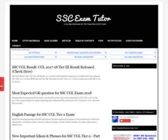 SScexamtutor.com(SSC Exam Preparation) Screenshot