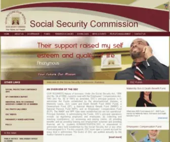 SSC.org.na(The primary purpose of the Social Security Commission) Screenshot