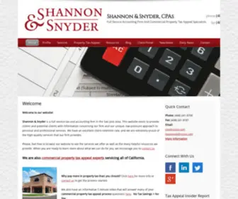 SScpa.com(Full service CPA firm. Commercial property tax appeal specialists for California including) Screenshot