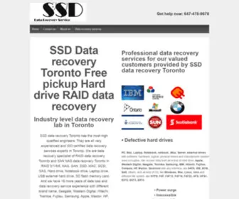 SSD-Datarecoverytoronto.ca(Data recovery Toronto Free pick up Hard drive RAID data recovery) Screenshot