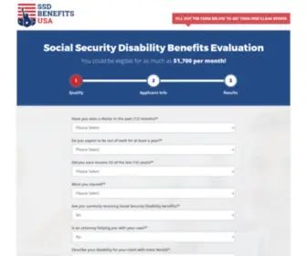 SSdbenefitsusa.com(SSD Benefits USA) Screenshot