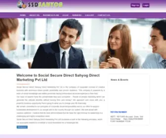SSdsahyog.in(Social Secure Direct Sahyog Direct Marketing Pvt Ltd) Screenshot