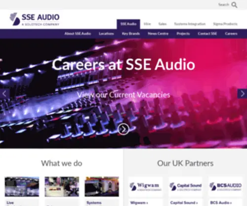 SSeaudiogroup.com(SSE Audio) Screenshot